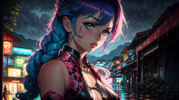 Картинка аниме город +улицы +интерьер +здания нейросети графика нейроарт ai art нейронные сети рисунки нейро искусство