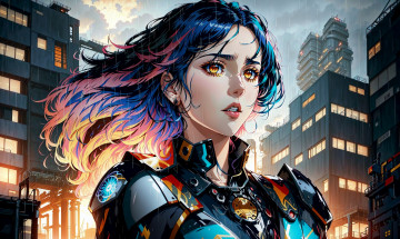 Картинка аниме город +улицы +интерьер +здания нейросети графика нейроарт ai art нейронные сети рисунки нейро искусство