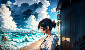 Картинка аниме город +улицы +интерьер +здания нейросети графика нейроарт ai art нейронные сети рисунки нейро искусство