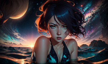 Картинка аниме пейзажи +природа нейросети графика нейроарт ai art нейронные сети рисунки нейро искусство