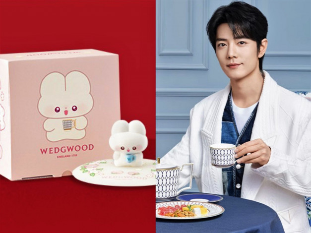 Обои картинки фото мужчины, xiao zhan, актер, коробка, чашка