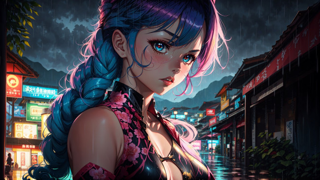 Обои картинки фото аниме, город,  улицы,  интерьер,  здания, нейросети, графика, нейроарт, ai, art, нейронные, сети, рисунки, нейро, искусство