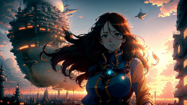 Обои картинки фото аниме, оружие,  техника,  технологии, нейросети, графика, нейроарт, ai, art, нейронные, сети, рисунки, нейро, искусство