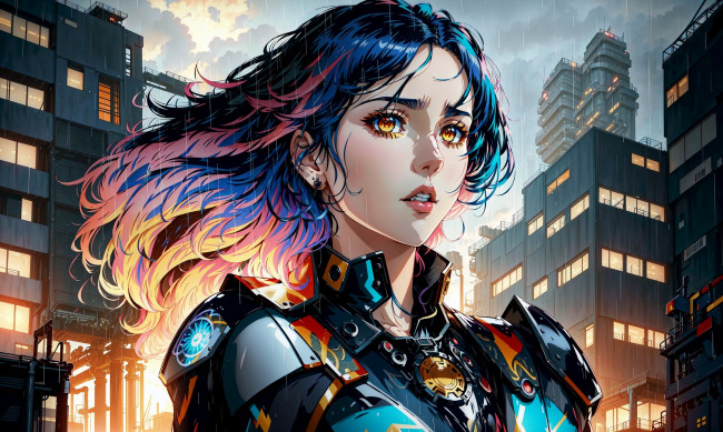 Обои картинки фото аниме, город,  улицы,  интерьер,  здания, нейросети, графика, нейроарт, ai, art, нейронные, сети, рисунки, нейро, искусство