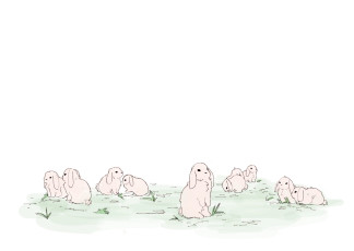 обоя аниме, mo dao zu shi, кролики, поляна