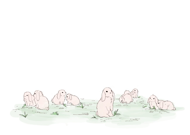 Обои картинки фото аниме, mo dao zu shi, кролики, поляна