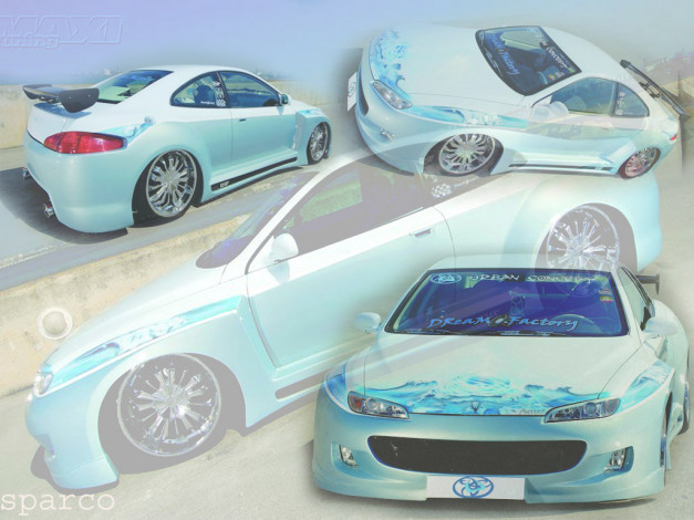 Обои картинки фото 406, coupe, by, sparco, автомобили, peugeot