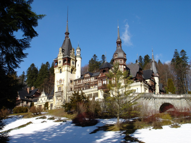 Обои картинки фото города, замок, пелеш, румыния