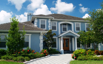 Картинка города здания дома