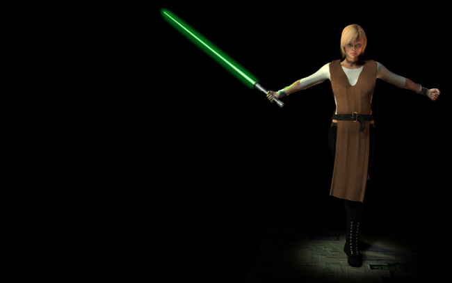 Обои картинки фото lady, jedi, 3д, графика, fantasy, фантазия