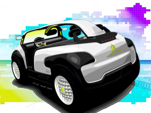 Картинка citroen lacoste concept автомобили рисованные
