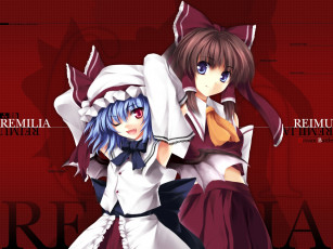 Картинка аниме touhou ремилия скарлет и рейму хакурей