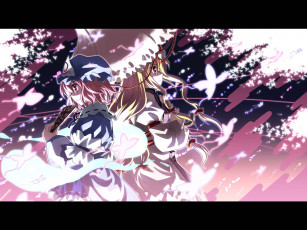 Картинка аниме touhou юка сайгедзи и юкари Якумо