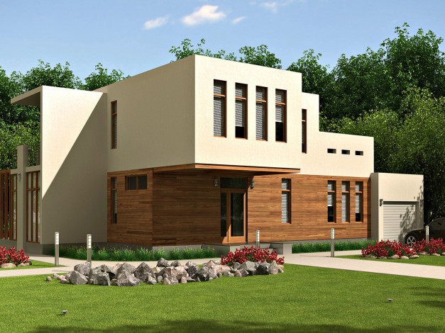 Обои картинки фото города, здания, дома, камни, дом, двор, трава