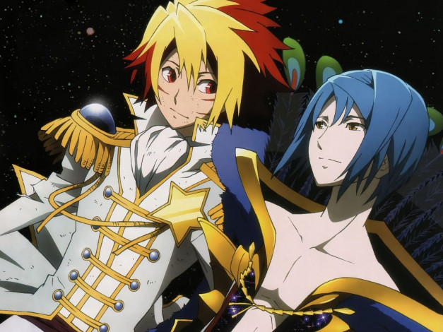 Обои картинки фото star, driver, аниме, девушка, мальчик