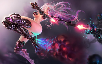 Картинка фэнтези девушки оружие