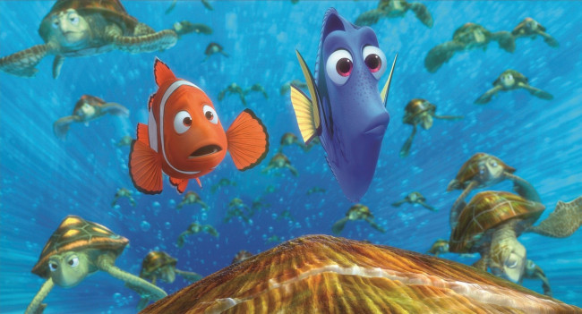 Обои картинки фото finding, nemo, мультфильмы, в, поисках, немо