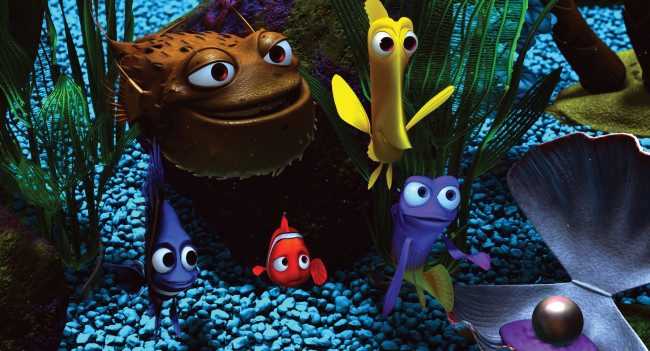 Обои картинки фото finding, nemo, мультфильмы, в, поисках, немо