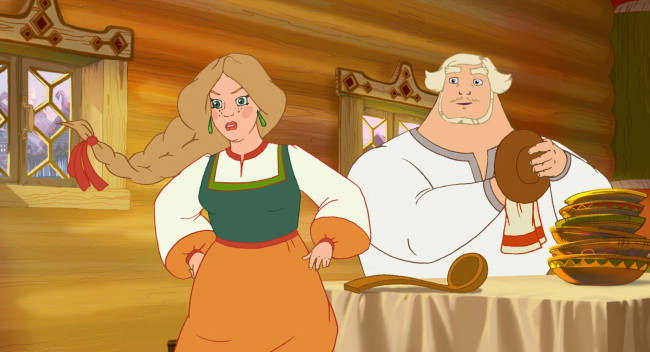 Обои картинки фото три, богатыря, шамаханская, царица, мультфильмы, сказка