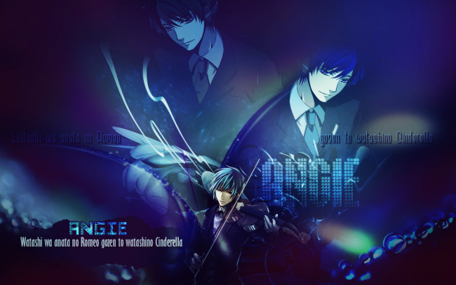 Обои картинки фото аниме, headphones, instrumental, мальчик, скрипка