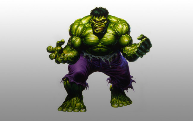 Обои картинки фото халк, рисованные, комиксы, hulk, комикс, злой, мускулы, зеленый