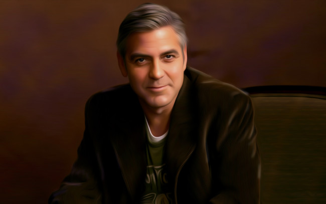 Обои картинки фото рисованные, люди, george, clooney