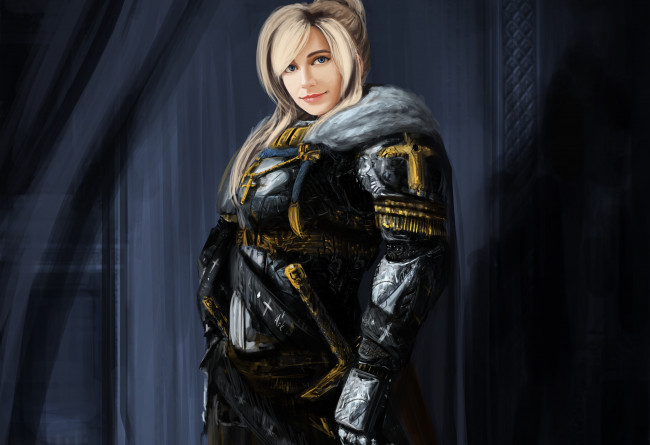 Обои картинки фото фэнтези, девушки, gentle, , paladin