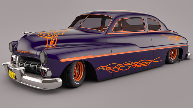 Обои картинки фото автомобили, 3д, mercury, 1950