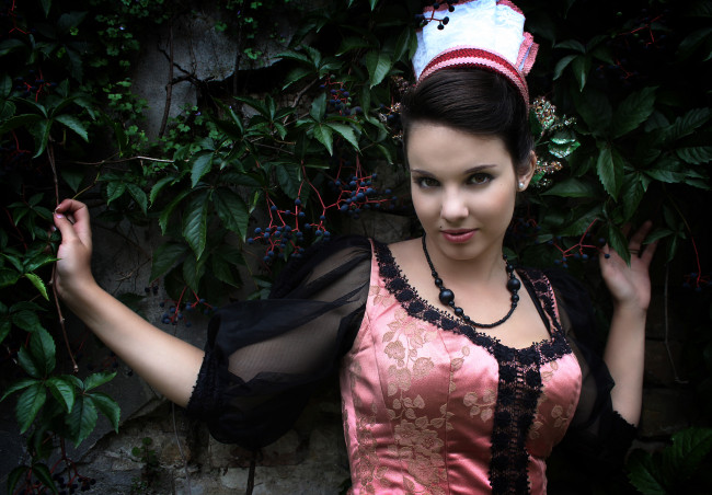 Обои картинки фото -Unsort Брюнетки Шатенки, девушки, unsort, брюнетки, шатенки, бусы