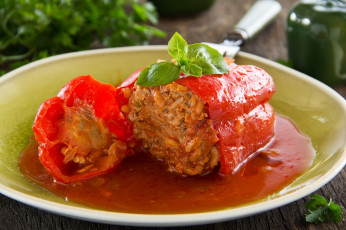 Картинка еда вторые+блюда подлива перец фаршированный второе блюдо