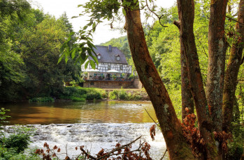Картинка германия+++мёнтених природа реки озера деревья лето река мёнтених германия