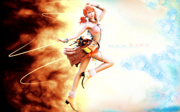 обоя видео игры, final fantasy xiii, 3д, девушка, полёт, final, fantasy, xiii