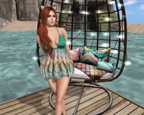 Картинка 3д+графика люди+ people девушка взгляд фон