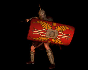 Картинка 3д+графика фантазия+ fantasy оружие щит воин