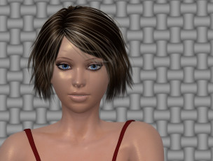 Картинка 3д+графика портрет+ portraits девушка взгляд фон