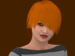 Картинка 3д+графика портрет+ portraits девушка взгляд фон