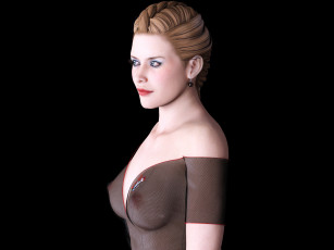 Картинка 3д+графика люди+ people девушка взгляд фон