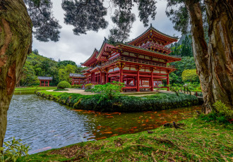 Картинка buddhist+temple города -+буддийские+и+другие+храмы пруд пагода парк