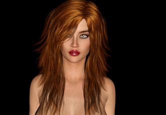 Картинка 3д+графика портрет+ portraits фон взгляд девушка