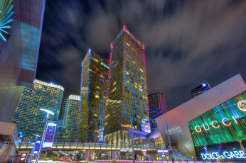 Картинка aria+hotel+&+casino города лас-вегас+ сша ноочь огни заведения