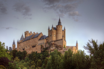 Картинка castilla+le& 243 +spain города замки+испании холм замок лес