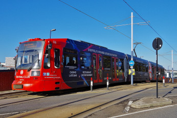 Картинка техника трамваи трамвай рельсы транспорт