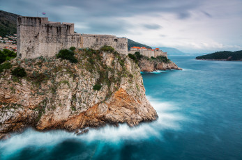 Картинка dubrovnik+castle города дубровник+ хорватия море побережье крепость