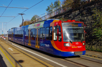 Картинка техника трамваи трамвай рельсы транспорт