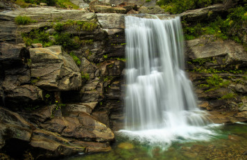 Картинка природа водопады лес водопад река