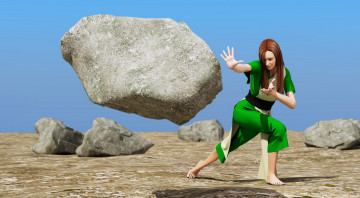 Картинка 3д+графика люди+ people камень фон девушка