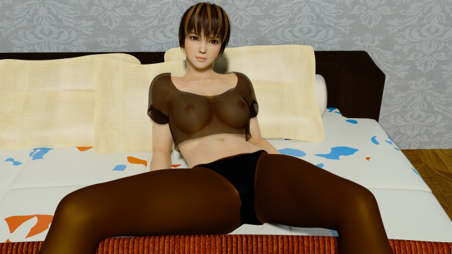 Обои картинки фото 3д графика, люди , people, взгляд, фон, девушка