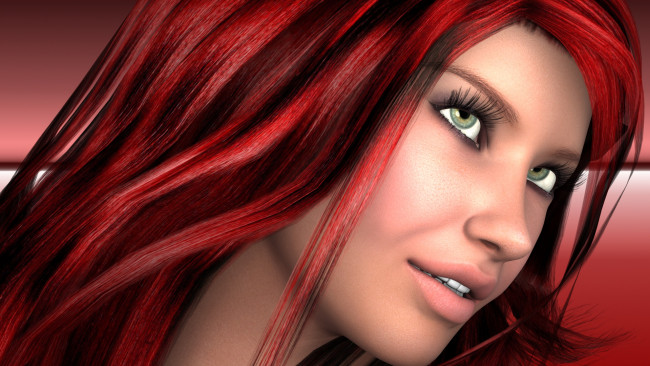 Обои картинки фото 3д графика, портрет , portraits, девушка, взгляд, фон