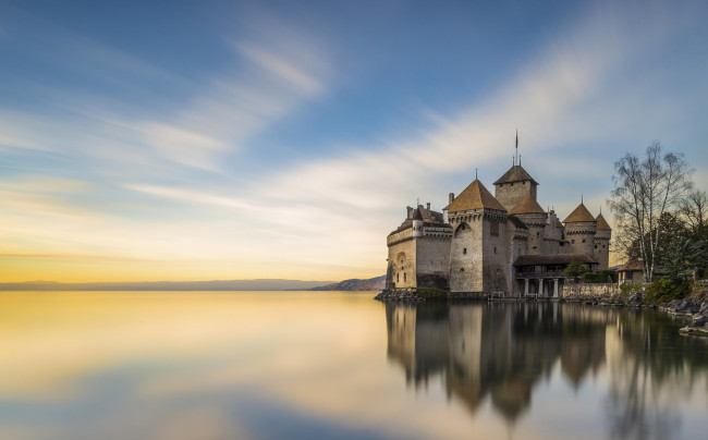 Обои картинки фото ch&, 226, teau de chillon, города, замки швейцарии, озеро, замок