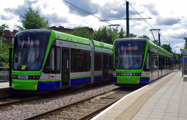 Обои картинки фото техника, трамваи, трамвай, рельсы, транспорт